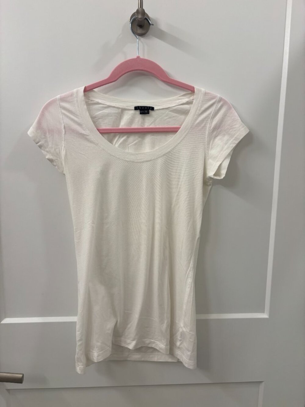 Theory White Short Sleeve T-Shirt Size Medium